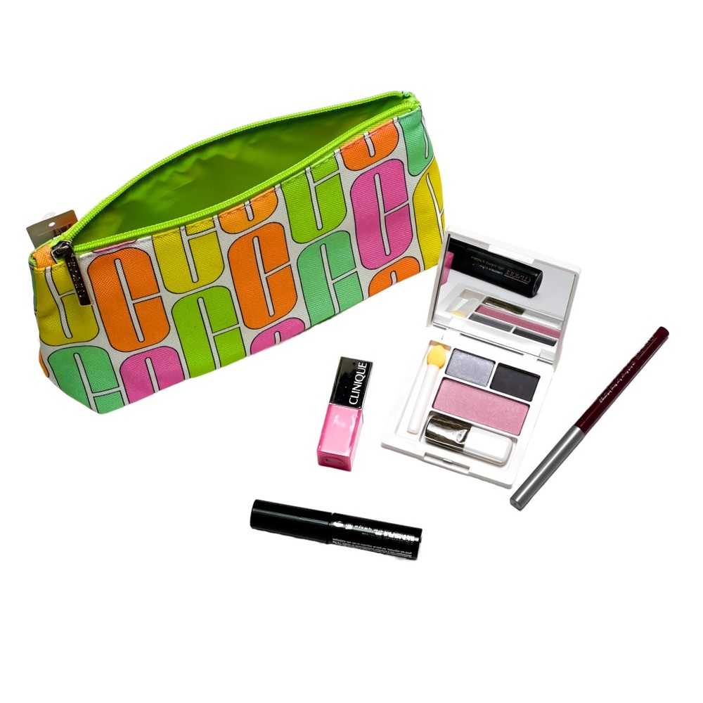 Clinique Cosmetic Bag + Makeup Bundle